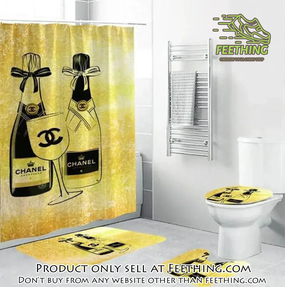 Chanel yellow fashion luxury brand premium bathroom set home decor ft3257085